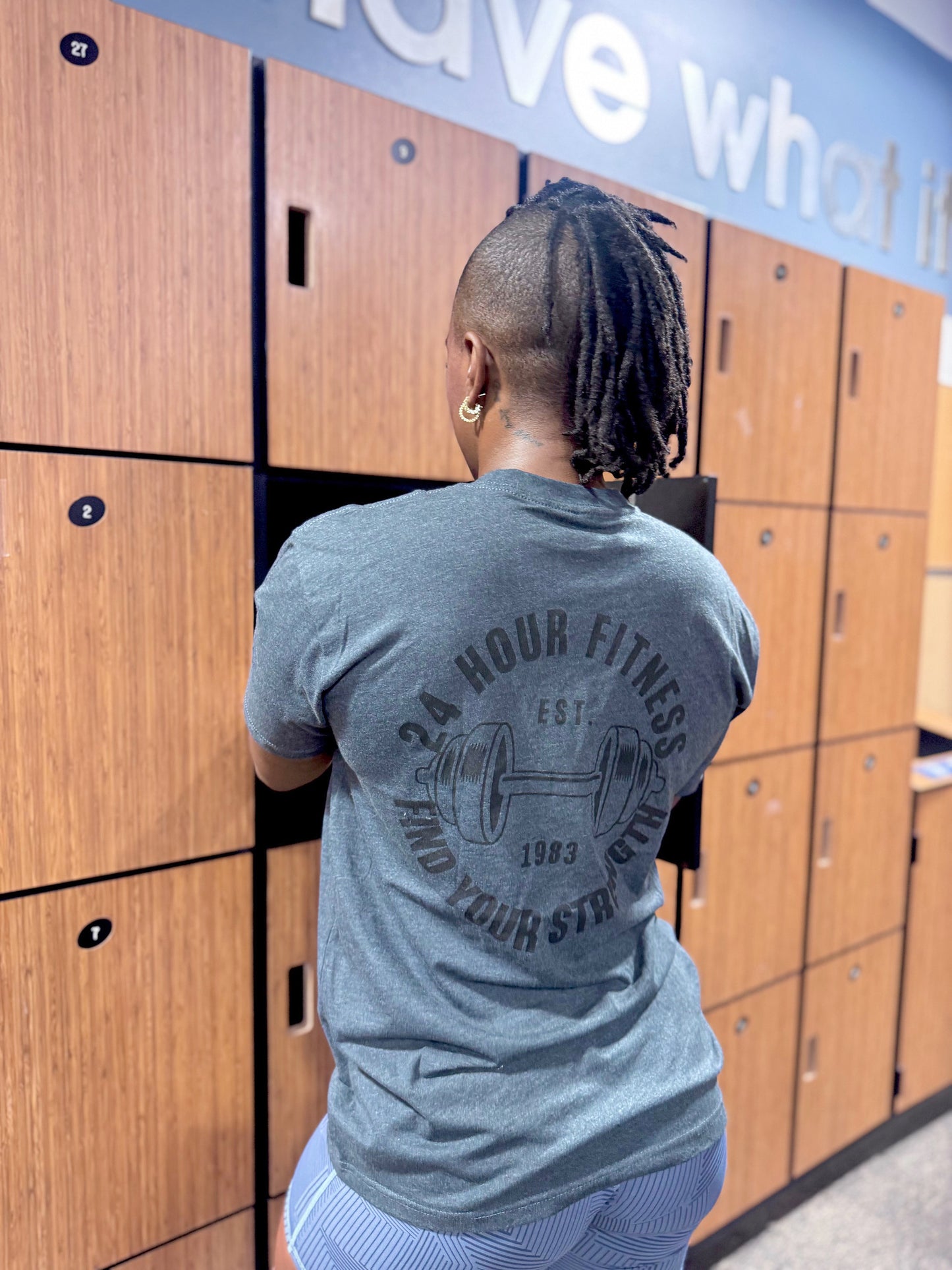 Find Your Strength EST 1983 Tee - Charcoal